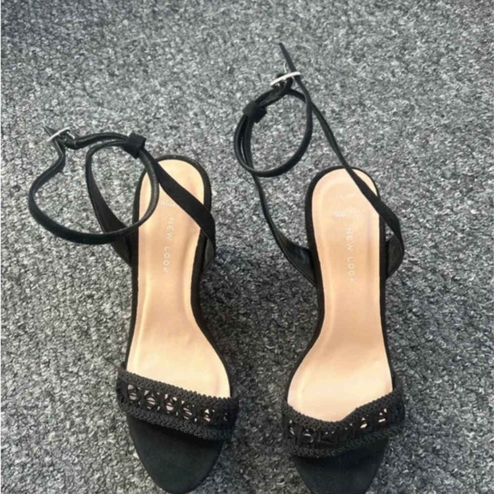 New Look Elegant Black Ankle Strap Heels